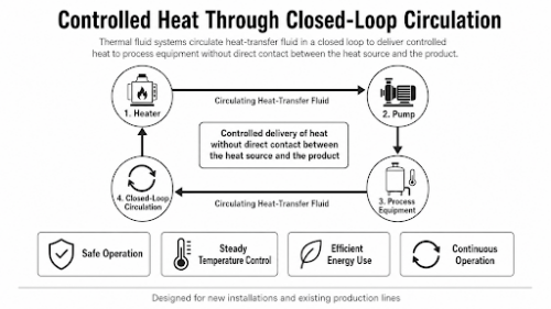 control heat through cloed loop circulation